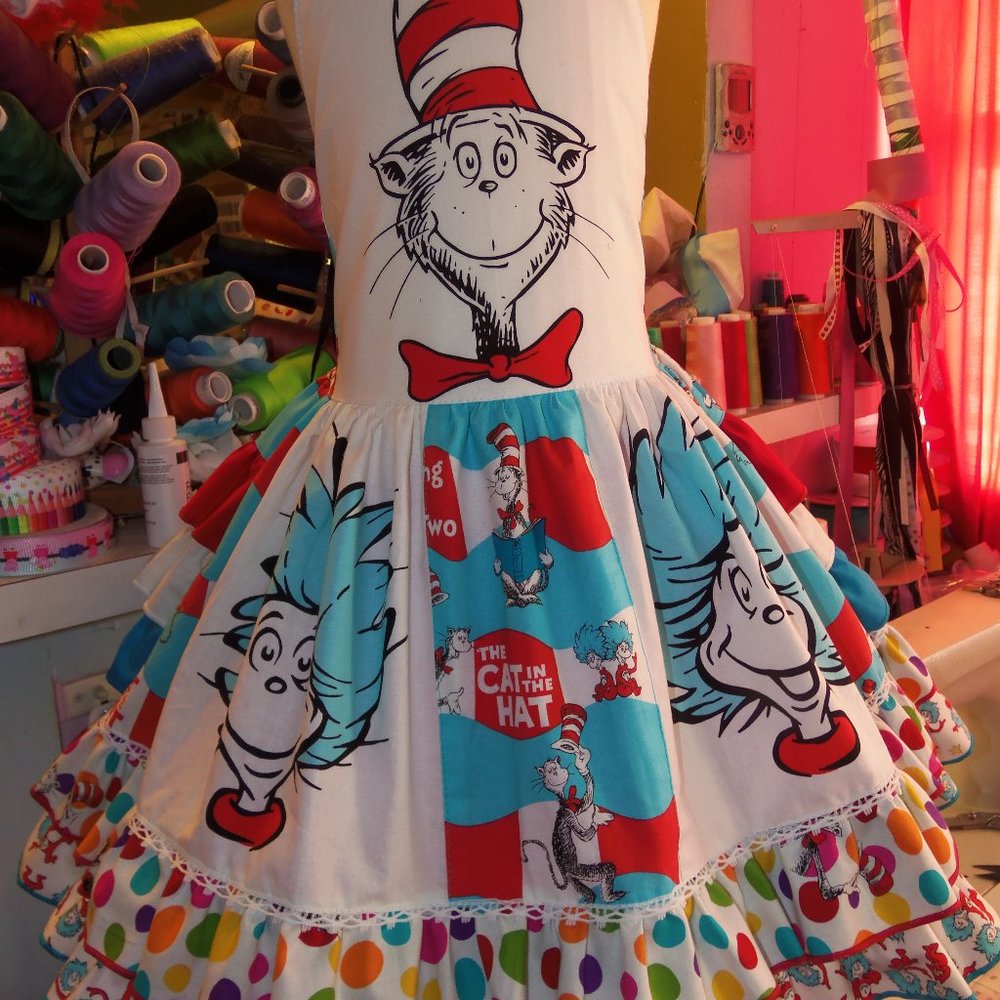 Dr. Seuss Cat in the Hat Dress  Size 6 NEW
